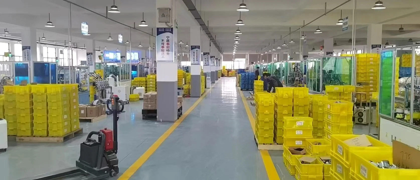 Organized automated production workshop